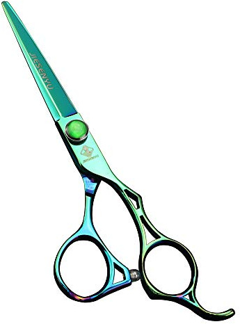 JIESENYU Ciseaux de coiffeur professionnels en acier 440 C Vert émeraude 17,2 cm