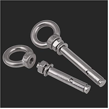 Ankerbolzen, 304 Edelstahl Dehnschraube Haken, Eyebolt Expansion Bolt Loop-Schaukelhaken M6 M8 M10-M20 1pcs (Length : 150mm, Size : M14)