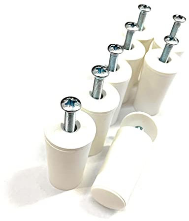 Butée de volet roulant 40 mm/28 mm fermé/ouvert, blanc ou gris avec Vis et rondelle (4 paires de 40 mm blanc fermé).