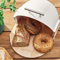 HOMLA Panera de metal con tapa para pan de Darvin, 37 x 26 x 22 cm