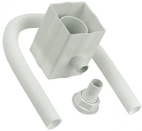 GENUEN® Floplast Rainwater Diverter Kit Fits Round and Square Down Pipes (White)