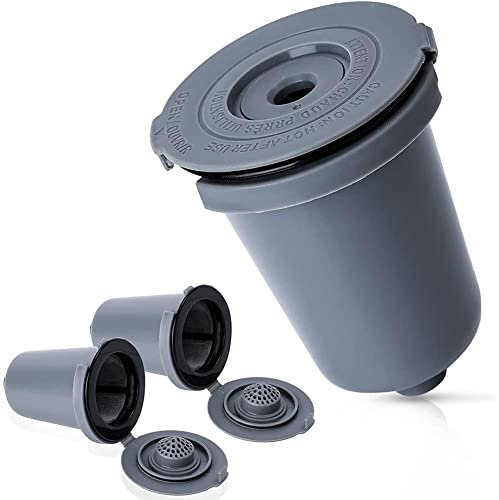 DHliIQQ Filtre à café réutilisable pour Cuisinart, compatible avec la cafetière Cuisinart SS-RFC à portion unique, tasse filtrante grise pour barista, tasse à café rechargeable sans BPA