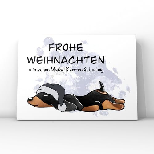 Weihnachtskarte Dackel personalisiert//Weihnachtskarte Familie personalisiert//Weihnachtskarte Dackel