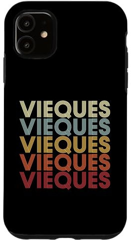 Hülle für iPhone 11 Vieques Puerto Rico Vieques PR Vintage Text
