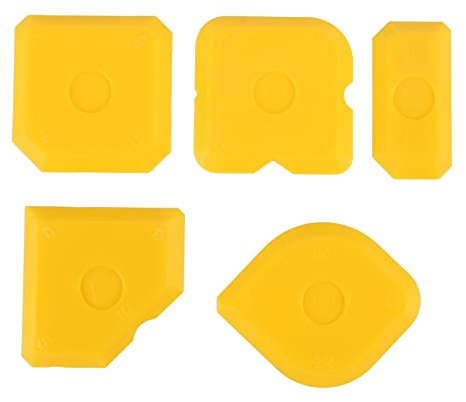 MOLERRI 5 Pièces Ensemble D'Outil Pour Grattoir Ensemble De Jointoiement Dissolvant De Coulis À La Truelle Spatule De Lissage Des Joints De Silicone