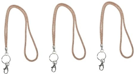 Operitacx 3stücke Rhinestone Lanyard Für Mit Metallklipp Multifunktionales Für Schlüssel Und Id Für Büro Und Alltag Champagnerfarbe