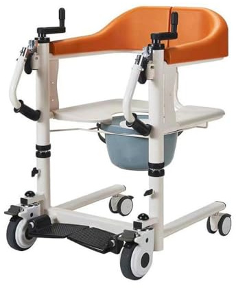 Transférenceur 4 en 1 pour fauteuil roulant pour patient - Aide infirmière pour personnes âgées et handicapées - Chaise percée de transport pour fauteuil roulant handicapé - Aide à la mobilité