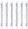 Litinliv 6 Piezas Reguable Bombilla Halógena R7s 118mm 220V 200W, Blanco Cálido 2700K Bombilla Halógena Lineal R7S, Halogena R7S J118 para Iluminación del Paisaje, Lámpara de Pared