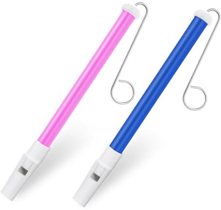 WeddHuis 2 Stück Slide Whistle Instrument,Kunststoff Schiebepfeife mit Edelstahl,Gleitstangen für Jungen und Mädchen zum Üben von Musik,Professionelles Musikinstrument für Anfänger
