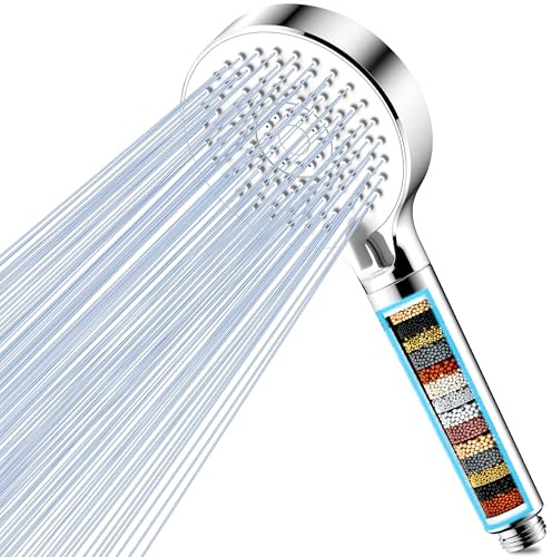 Magichome Duschkopf mit Filter 20 Schichten, 5 Modi Duschkopf Wassersparend | Hochdruck Handbrause Duschbrause Filter für Hartes Wasser, Rest-Chlor, Schwermetall