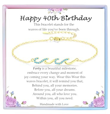 Regalos para mujer, pulseras de ondas plateadas para mujer, mamá, esposa, abuela, hija, nieta, amiga, hermana, las olas de la vida que hemos pasado juntos, cumpleaños, día de la madre, regalo de