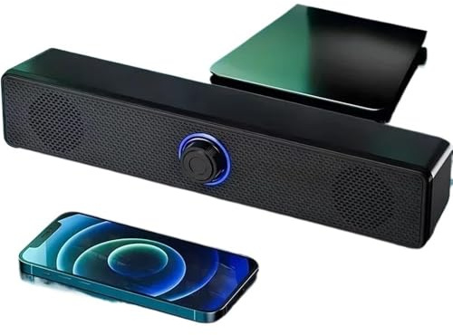 JQVDE Altoparlanti for Computer, PC Sound Box, Soundbar alimentata Tramite USB, Altoparlante Bluetooth cablato e Wireless, Adatto for sistemi Audio Surround da Gioco su PC(Bluetooth Version)