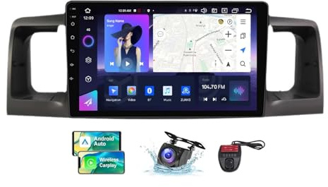 ZZPHKK 9 Inch 2 DIN Car Stereo Android 13 Radio Player for BYD F3 1 2005-2013 Built-in 4G WIFI CarPlay Android Auto GPS Navigation DSP FM RDS DAB+ Radio Bluetooth 5.0 + DVR/Camera(NF-7)