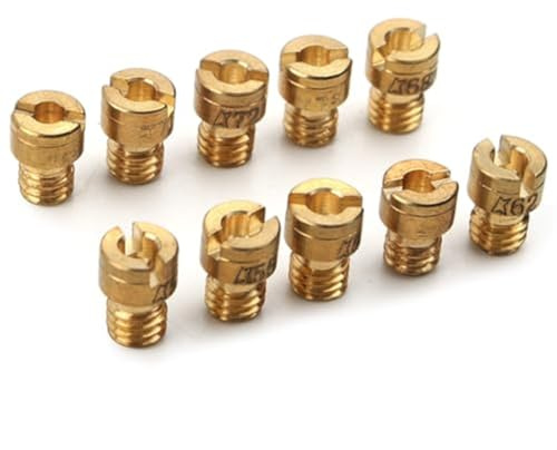 Yurefax Kit Getto Principale carburatore, Kit Sostituzione Getto Principale carburatore, for Zundapp, for Kreidler, for Sachs, su carburatori CVK, Scooter a 4 Tempi da 50-200cc Kit ugello carburatore