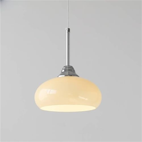 COSRUB Modern Glass Dome Pendant Light, Nordic Iron Hanging Lamp Adjustable Length Chandelier for Dining Room Bedroom Restaurant(Gold)