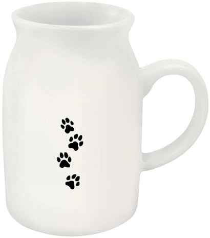 Azeeda 'Dog Pawprints' Ceramic Milk Jug - 300ml (MJ00019462) | 10oz Creamer / Small Pitcher for Tea, Coffee, Breakfast and Dining