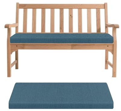 Generisch Bankauflage, Abnehmbarem Sitzkissen Banks, rutschfeste Gartenbank Auflage, Waschbar Sitzauflage Banks für Innen Outdoor Fensterbank Couch ban k Eckbank Auflagen,Dark Blue,180x50x5cm