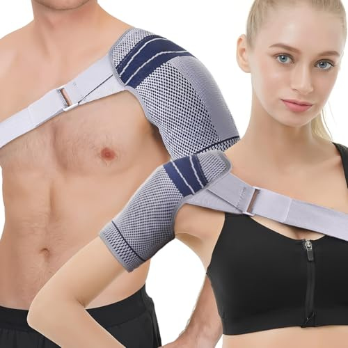 YUPZAR Tutore Spalla Destra e Sinistra, Supporto per Spalla Regolabile, per Sollievo dal Dolore alla Spalla, Tendinite, per Uomini e Donne