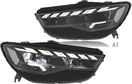 atuo Faro principal Compatible Con A6 C7 2016 2017 2018. Faros Delanteros Luz Diurna Intermitentes Carretera Lente Proyector Angel Eye. Conjunto Completo Luces Delanteras Automóvil