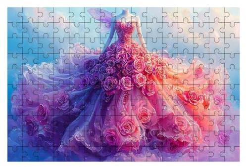 Puzzle 1500 Teile Rose, Traum Puzzle 1500 Teile Erwachsene, Puzzel für Die Ganze Familie, Klassische Puzzles Geschicklichkeitsspiel, Holzpuzzle für Geschenke für Frauen, Männer, Deko Wohnzimmer -1989