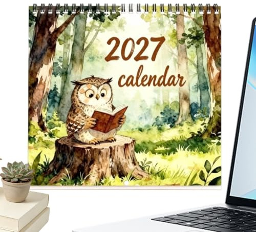 Calendrier De Bureau 2027 Agenda Épais Aquarelle
