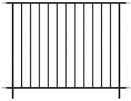 Panacea Abbey Road Fence Section Black 92x122 cm