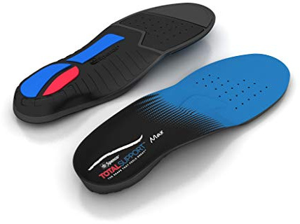 Spenco Total Support Max Semelles - Soutien Maximal De La Voûte Plantaire Et Contrôle De La Surpronation, Système 3-POD Pour Absorption Des Chocs, Idéal Pour Sports À Fort Impact,EU 44-46,Multicolore