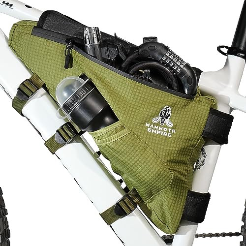 RNS Mammoth Empire Fahrradtasche Dreieck Fahrrad Aufbewahrungstasche Fahrrad Rahmentasche Wasserdicht 7 Liter Grün