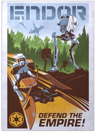 Displate Offiziell Star Wars MetallPoster Magnetische Befestigung Inklusive Lizenziert Bilder Hochwertiges Poster Star Wars - Galactic Propaganda - Defend the Empire Poster 45 cm x 32 cm