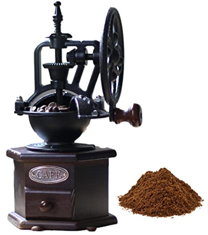 WEITING Manuelle Kaffeemühle – Gewürzmühle für Kaffeebohnen – Kaffeemühle im antiken Stil mit Polygon-Regler, um den alten klassischen Kaffeegeschmack für Eltern zu erhalten