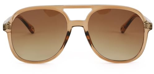 AOURBENE Klassische Retro Runde Polarisierte Pilot-Sonnenbrille Herren Damen mit UV400 Schutz Pilotenbrille