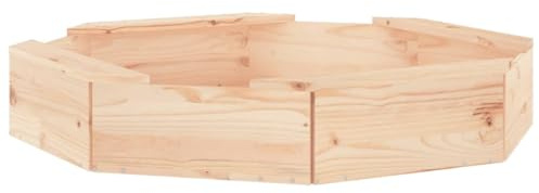 vidaXL Children's Outdoors Sandbox - Solid Pinewood with Seats, Bottomless Design, Hand-eye Coordination Boosting, Ideal Domestic Playground