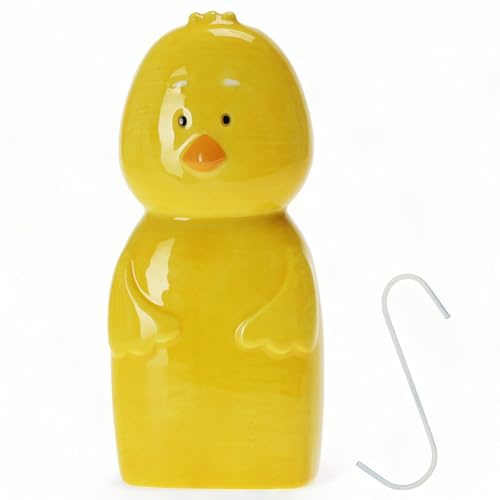 MIJOMA Umidificatore a forma di animale, in ceramica, pratico ed ecologico, capacità 200 ml, miglioramento del clima interno (pulcini)