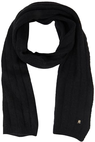 Tommy Hilfiger Donna Sciarpa Timeless Scarf Foulard, Nero (Black), Taglia Unica