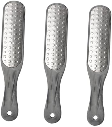 Housoutil 3stücke Stainless Steel Fußfeile Doppelseitiger Hornhautentferner Für Pediküre Perfektes Werkzeug Entfernung Abgestorbener Tragbar Und Platzsparend