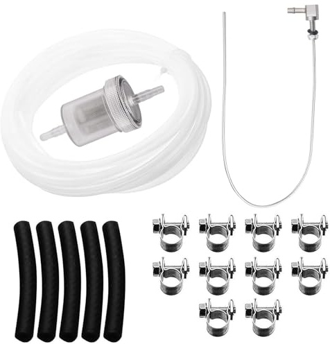 IUSOT Kraftstoff Standrohr Set - Benzinschlauch Kit Tankentnehmer Standrohr mit 5M Benzinschlauch Ölfilter Verbindungsrohr und Schlauchschelle Standheizung Tank Kit für Eberspacher/Webasto-Heizung