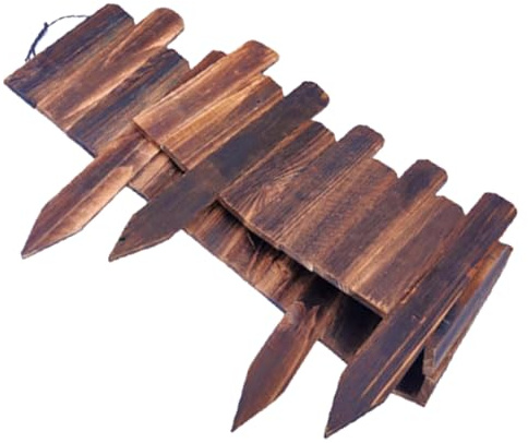 PAMINGONO Recinzione Da Giardino in Legno Antiparassitario 120 Cm Bordatura Del Prato Flessibile Per Aiuole e Vialetti Decorazione Esterna Resistente