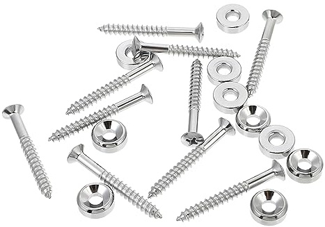 OFFSCH 10stücke Gitarren Hals Verbindungselemente Mit Schrauben Gitarre Und Bass Aus Langlebigem Für Sicheren Halt Ohne Halsplatte Leicht Und Tragbar