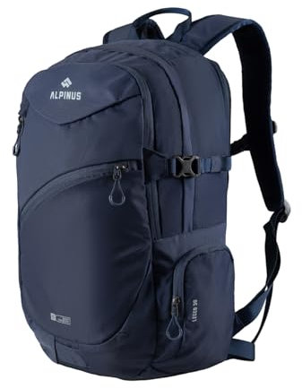 Alpinus Lecco Wanderrucksack 30L Marine - Trekkingrucksack Herren Damen, Outdoor Hiking Backpack für Wandern Camping, Universelle Rucksack für Trekking mit Laptopfach, Arbeit, Uni oder Reisen