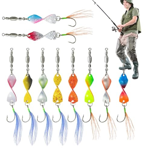 Cuillères à truites, leurre cuillère - des cuillères 10x avec Crochet et Plume | Lures de Truite, Accessoires de pêche pour l'eau salée d'eau Douce