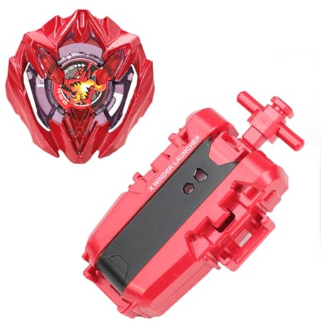 DEZAWRTY X Battling Set - Right Kampfkreisel und Kreisel X String Launcher, Attack Type Starter Pack, Kompatibel mit X-Serien, tolles Spielzeuggeschenk für Junge Kid 6+, Blau (X203)