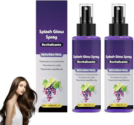 Splash Glow Hair Spray Hårglans Spray - Vårdspray som stärker och jämnar ut - Mjuk näring mot torrhet och håravfall - för långvarig, vital glans
