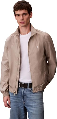 Calvin Klein Blusón Hombre Unfilled Nylon Harrington con bolsillos laterales, Beige (Vintage Khaki), M