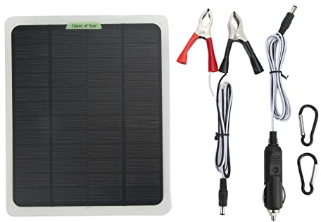 Starrypxl Kit di Caricabatterie per Batteria Solare Portatile 12V 20 w 20 W Monocristalline Doppia USB Output Batteria del manutentore per per Durevole Leggero Facile Usare Ampia