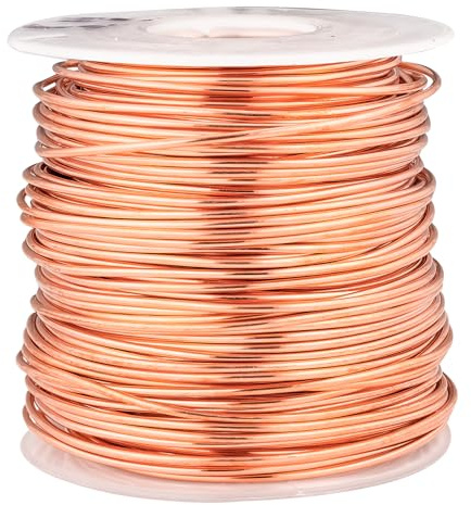 CREATZONE 99,9 % mjuk bar koppartråd, 16 mätare, 131 fot ren koppartråd för smyckestillverkning, trädgårdsantenn för elektroodling, motor, vetenskapliga projekt, bonsai