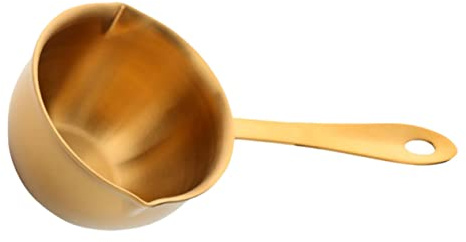 Cabilock Casserole Petite Inoxydable en Acier Sauce à 304 200ml L'huile avec Poignée Anti-brûlure Portable Verser pour Domicile