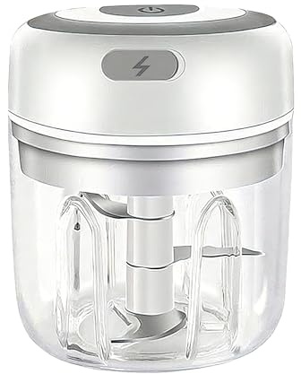 Vellux Electric Mini Food Processor – Portable Rechargeable Food Chopper 250ML, Cordless Vegetable Chopper & Dicer, Mini Food Processor for Onion, Garlic, Nuts, Baby Food, Sauces & Meal Prep