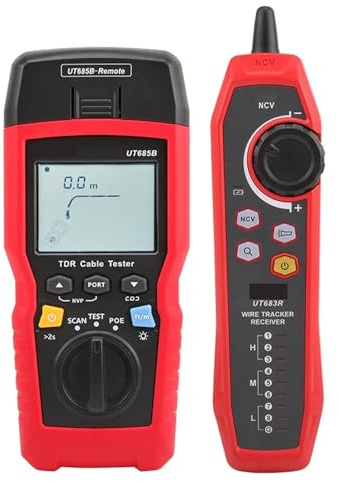 Probador de cables de red, Probador De Cable Red, Par, Coaxial POE, Detector Secuencia Longitud, Adaptador RJ11 RJ45, Medidor Digital,para cable de red