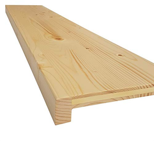Holz-Projekt-Summer Fensterbank FICHTE Massivholz Treppenstufe Renovierungsstufe Trittstufe Maßanfertigung (25 x 160cm, Oberfläche geölt)