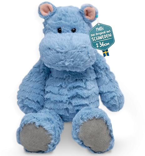 Mollis Kuscheltier - Nilpferd - 36 cm - Plüschtier-Nilpferd - Kinder-Kuscheltier - weiches Stofftier für Kinder und Babys